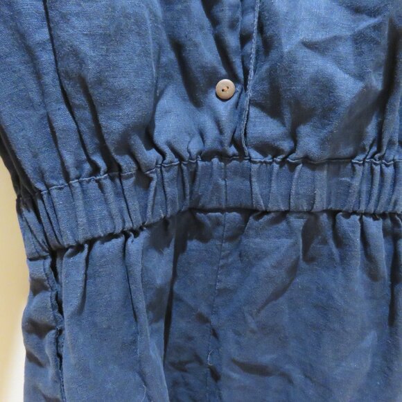 POSSE 100% Linen Phoenix Playsuit Romper in Navy Blue Minimalist - Size M/L - Picture 8 of 16